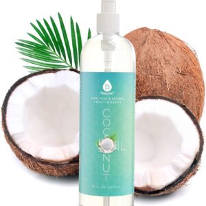 Pursonic Pure Unscented Fractionated Coconut Oil - 16 Oz Multipurpose Oil for Skin, Hair, Body Massage & Makeup Removal - Carrier Oil for Essential Oils and Aromatherapy