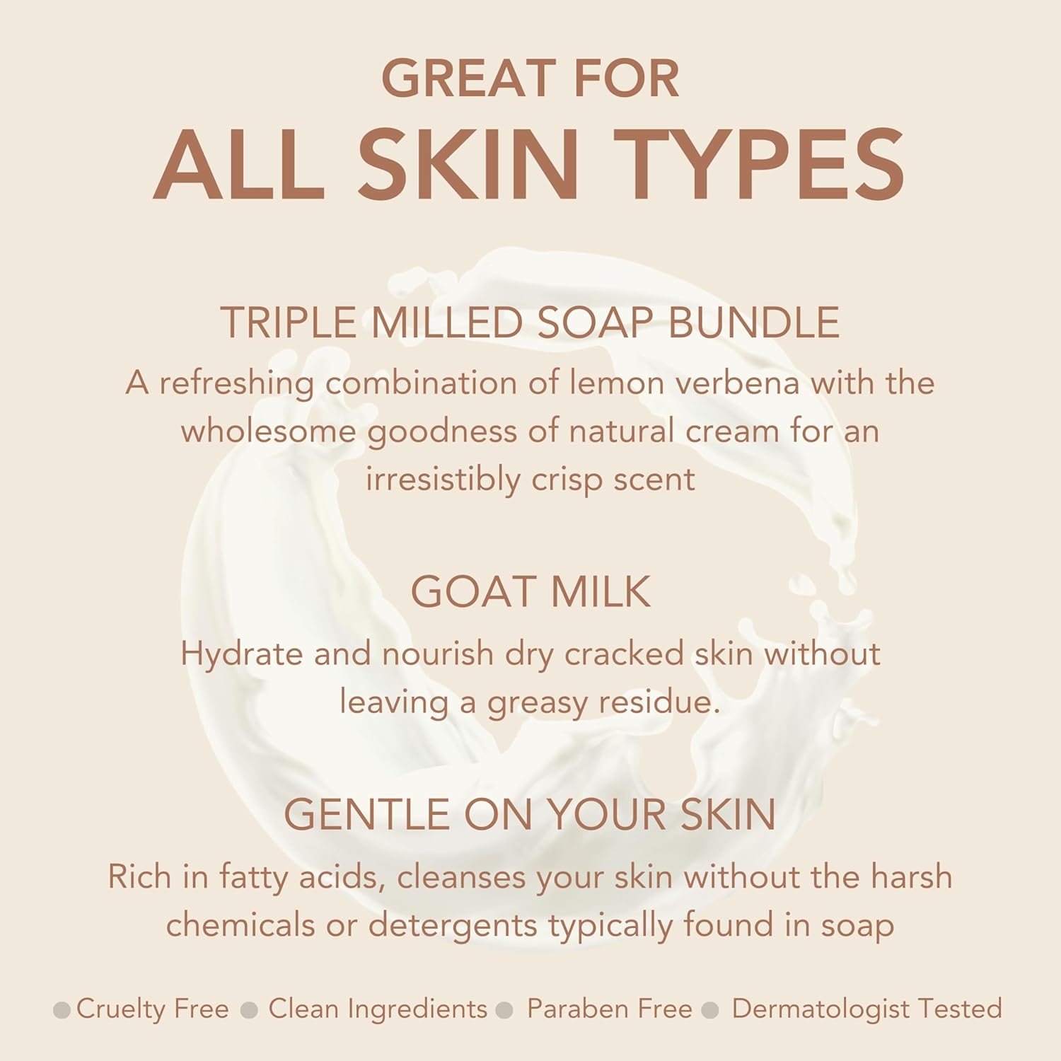 Dionis Goat Milk Verbena and Cream Scented Hand and Body Soap Bar, Hydrating Moisturizing Wash for Sensitive Skin, Gentle Lasting Hydration, Cruelty Free, Non Greasy, Paraben Free, Made in USA, 6oz - Image 7