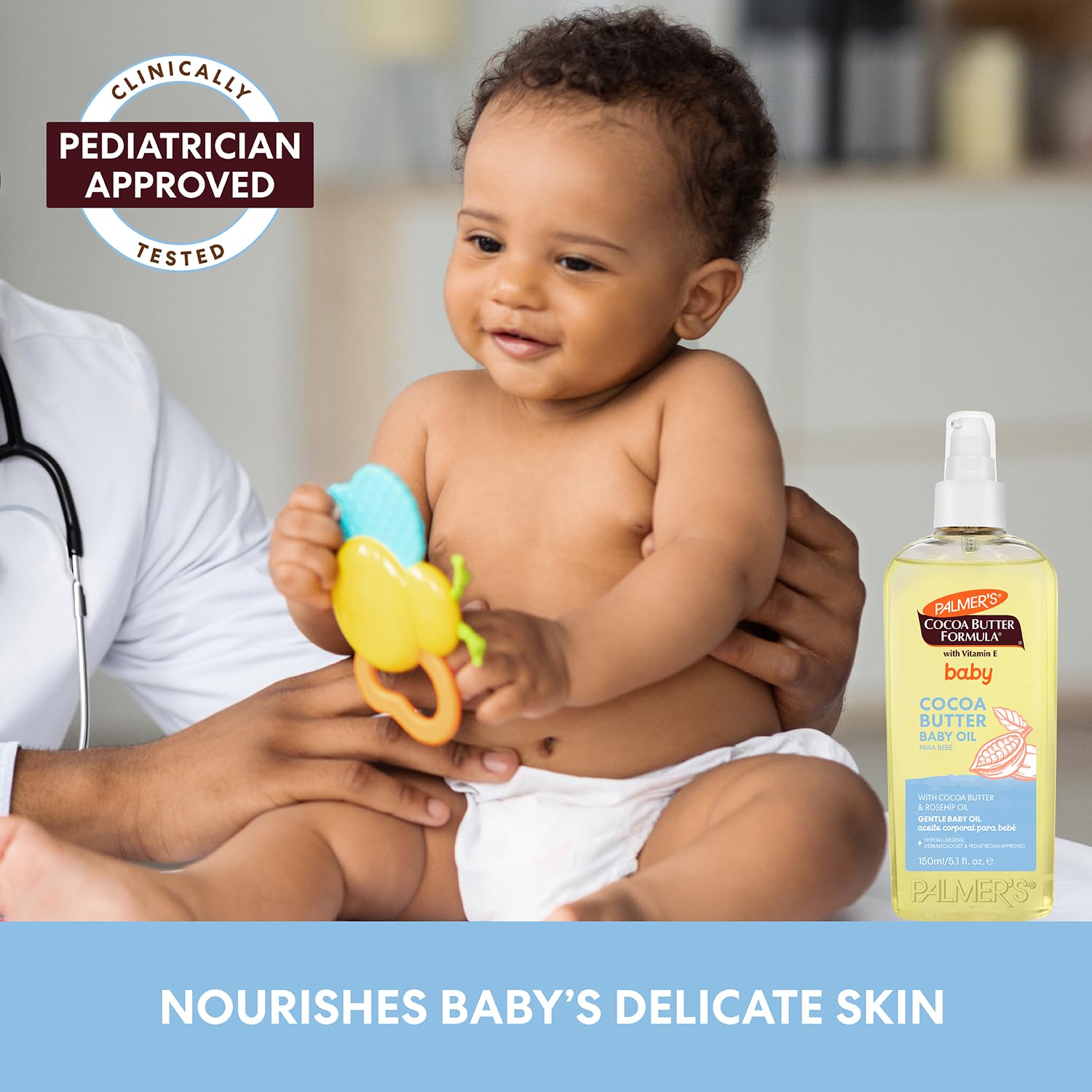Palmer's Cocoa Butter Gentle Baby Oil 5.1 fl oz Moisturizing Massage Oil with Vitamin E Argan - Image 8