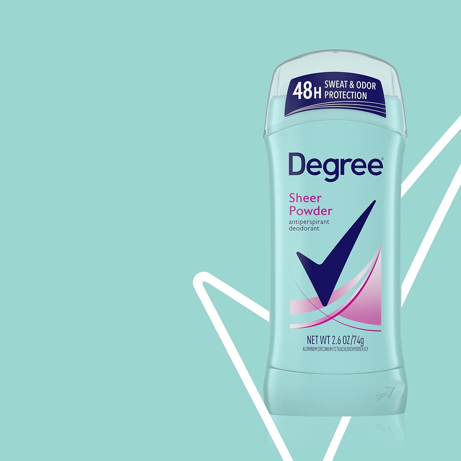Degree Original Antiperspirant Deodorant Sheer Powder Pack of 6 48-Hour Sweat & Odor Protection Antiperspirant for Women 2.6 oz - Image 9