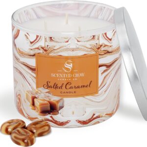 Salted Caramel Scented Candle, Scented Glow Candle Co