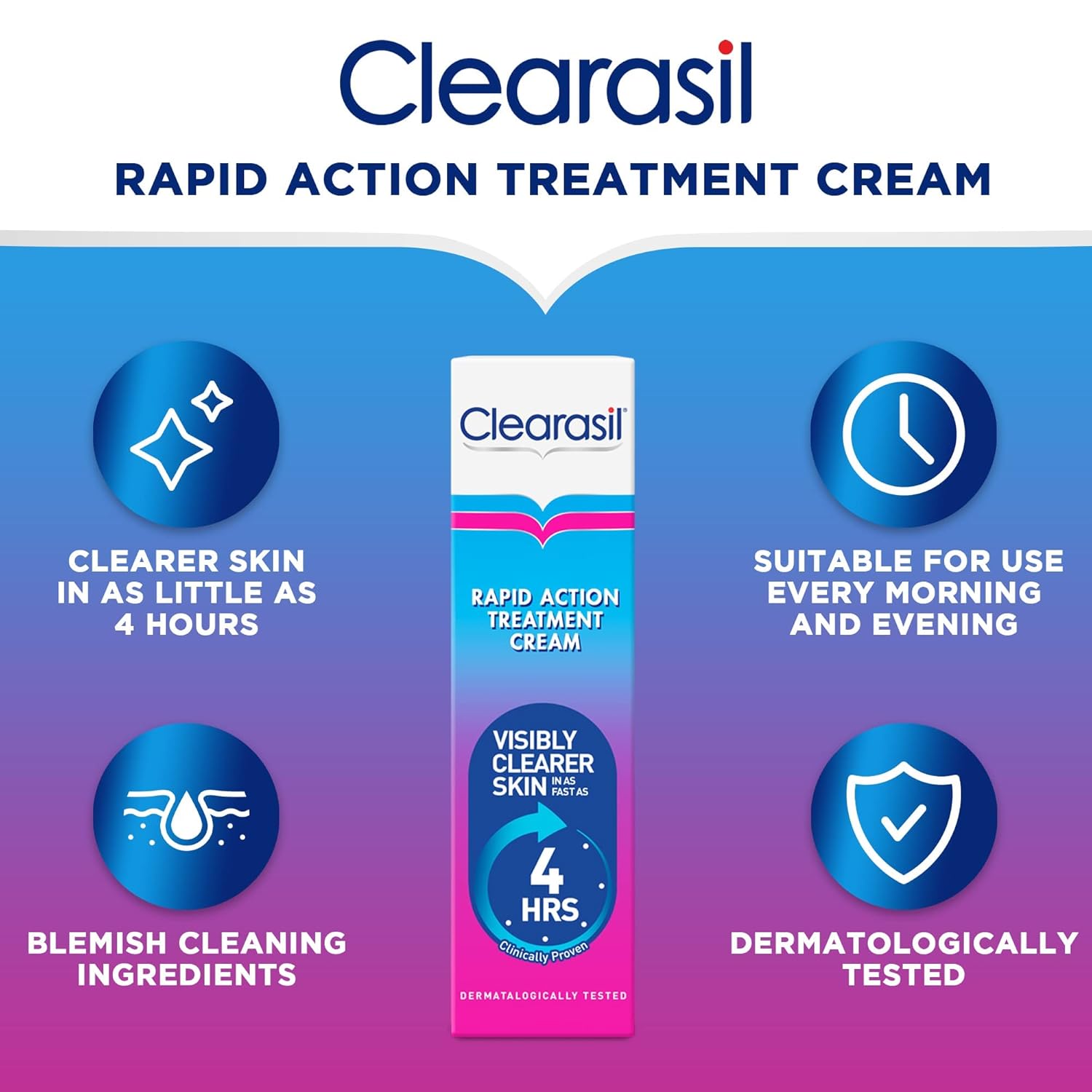 Clearasil Ultra Rapid Action Gel - Salicylic Acid Skin Moisturizer for Adults, Exfoliating & Smoothing, 25ml - Image 5