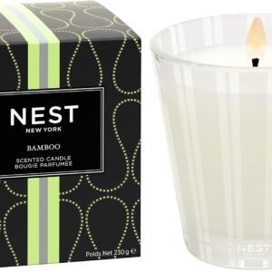 NEST New York Scented Classic Candle, Bamboo - 8.1 oz - Up to 60-Hour Burn Time - Reusable Glass Vessel