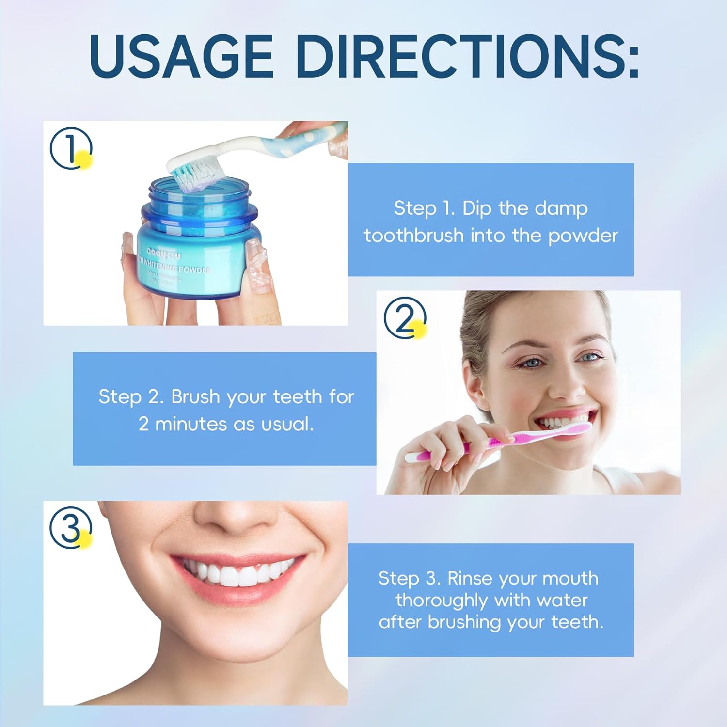 50g Mint Flavor Teeth Whitening Powder for Stain Removal and Remineralizing Teeth - Image 4