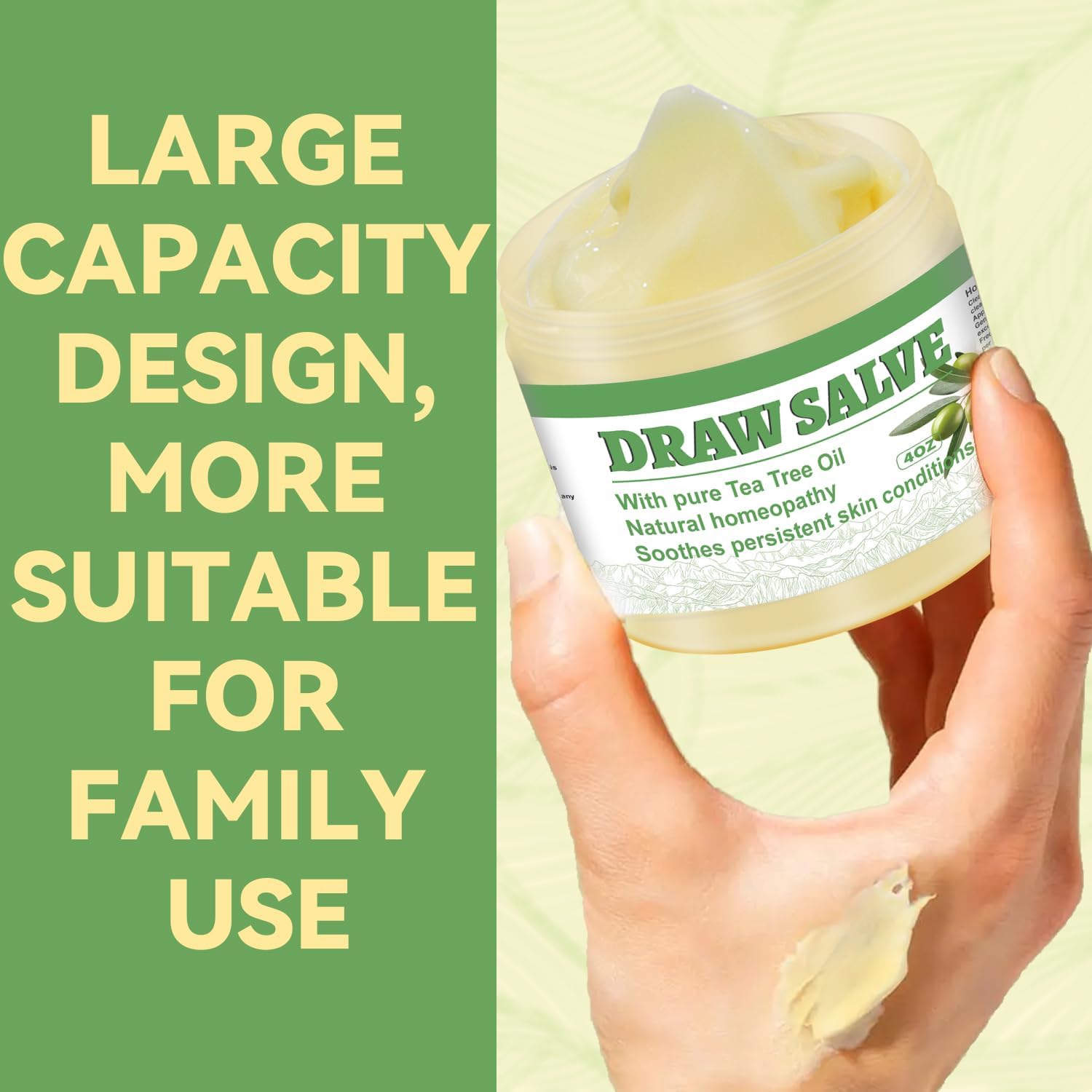 Draw Salve Tea Tree and Manuka Honey Cream for Boils Cysts Bites and Itching Relief 2 oz - Image 3