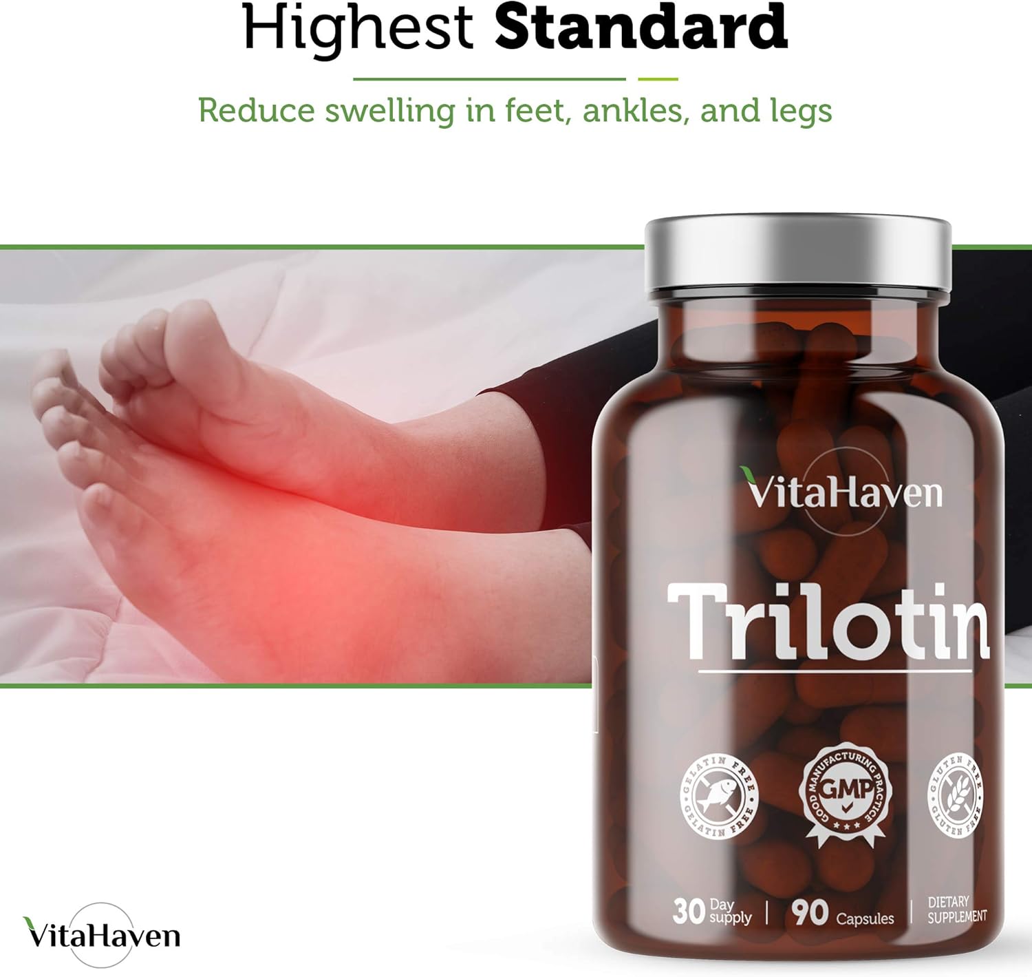 Trilotin Natural Swollen Feet and Ankles Edema Treatment for Men and Women 30ml - Image 6
