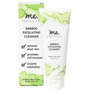 Mudita Earth Microdermabrasion Facial Scrub: for Acne and Sensitive Skin, Micro Dermabrasion, Organic Bamboo Powder Scrub with Lactic Acid