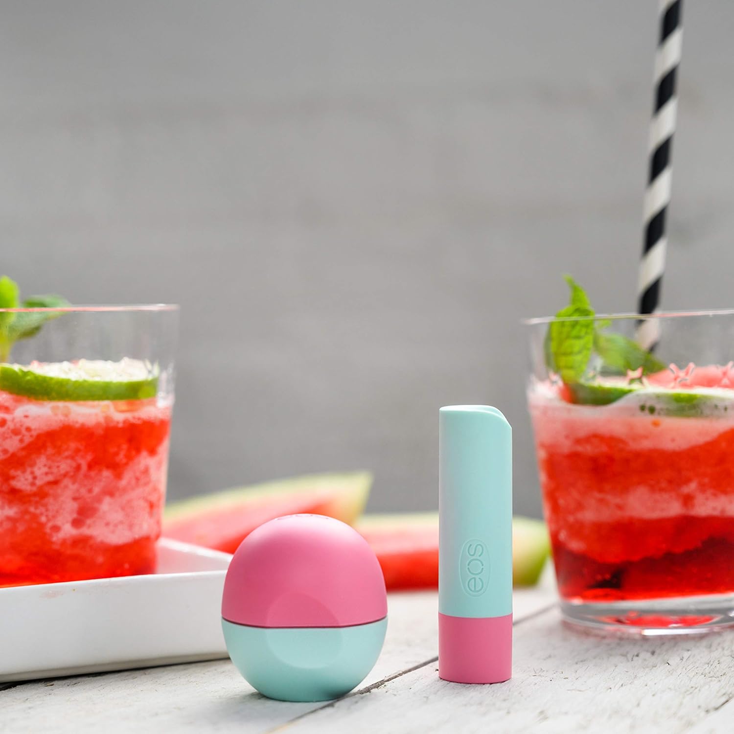 Eos FlavorLab Watermelon Frosé Lip Balm Stick and Sphere 2 Count Natural Shea - Image 2