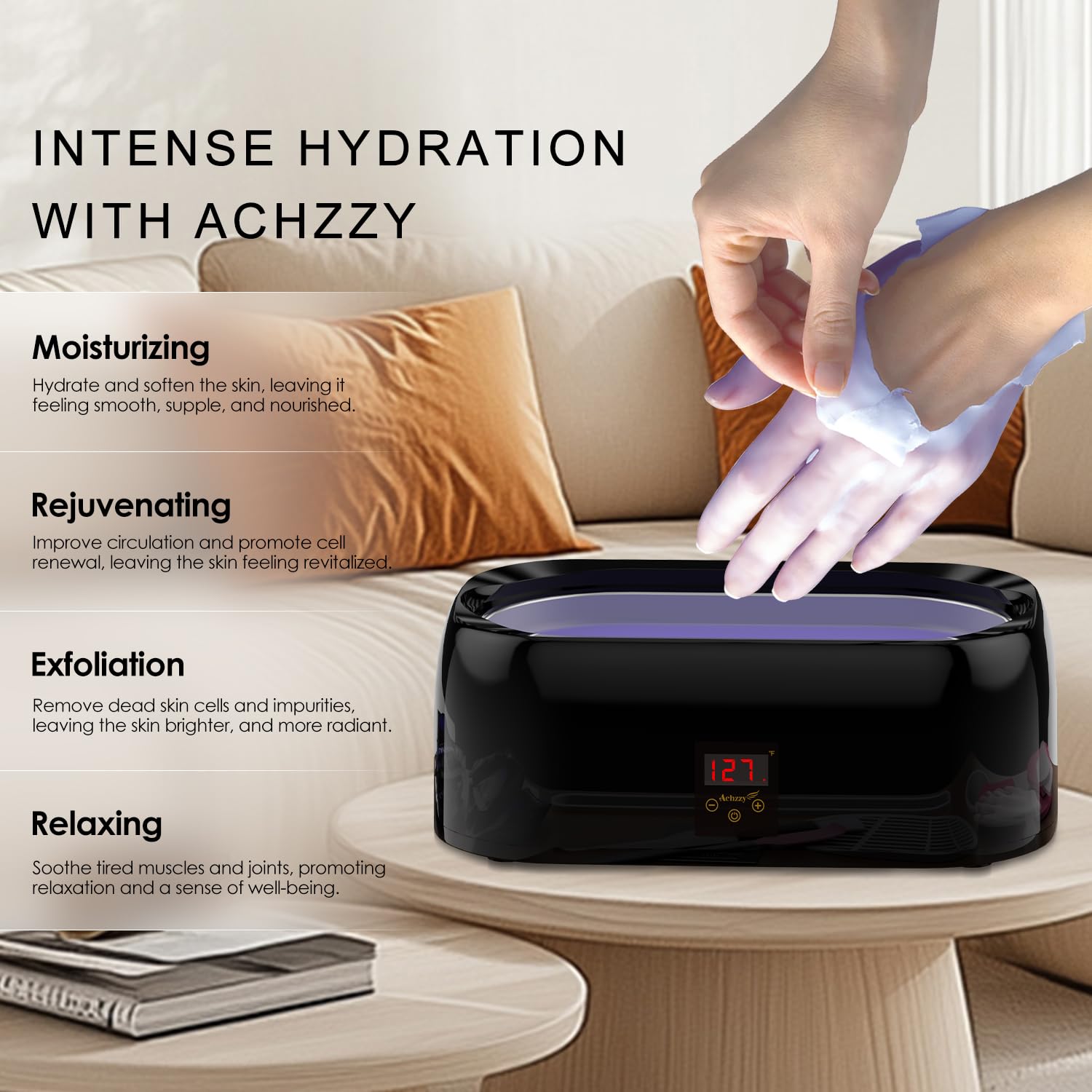 4000ml Professional Paraffin Wax Warmer Machine for Hands and Feet with 200W Heater and LED Control - Image 4