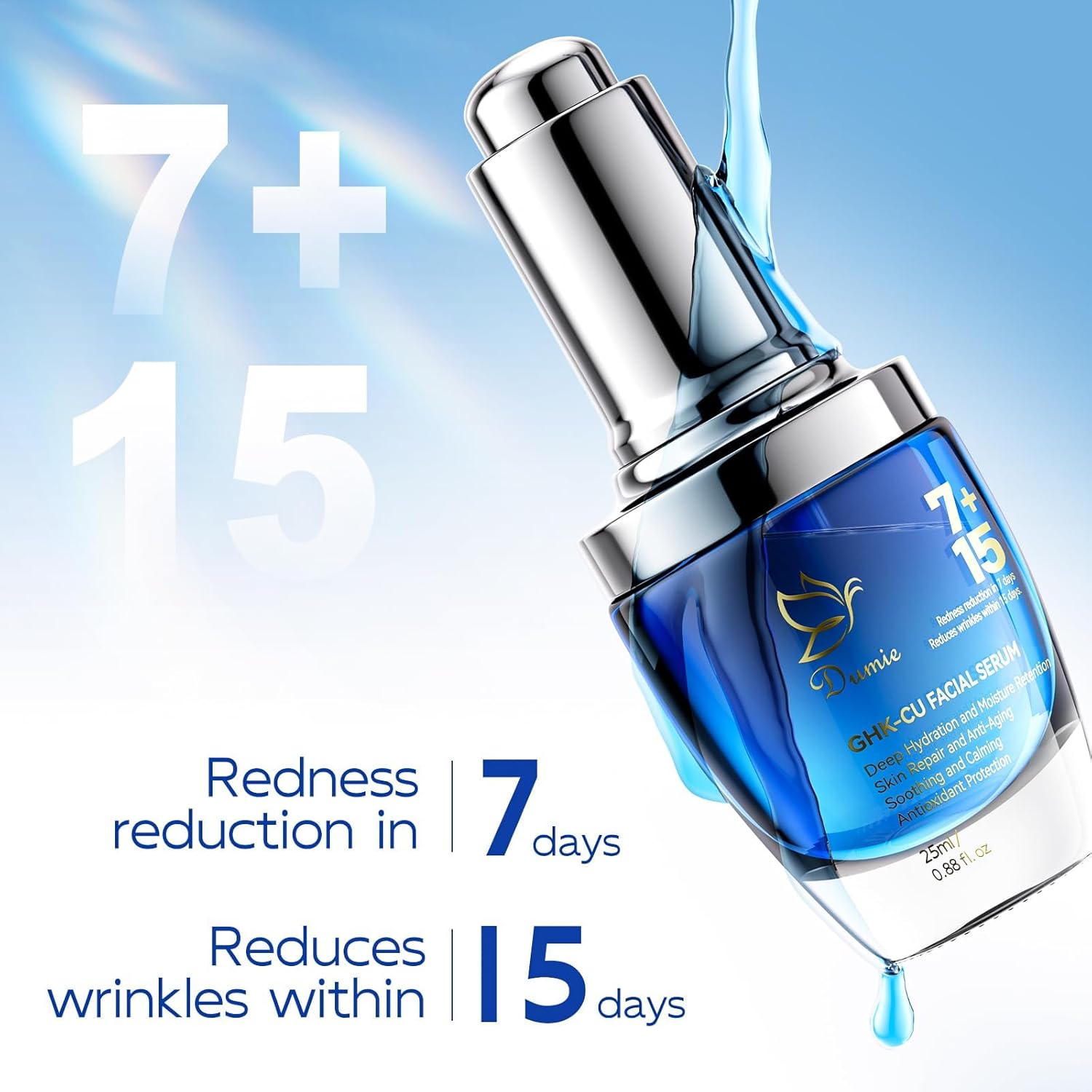 GHK-Cu Copper Peptide Serum with Plant Stem Cells, EGF, and Hyaluronic Acid, 25mL, New Condition - Image 2