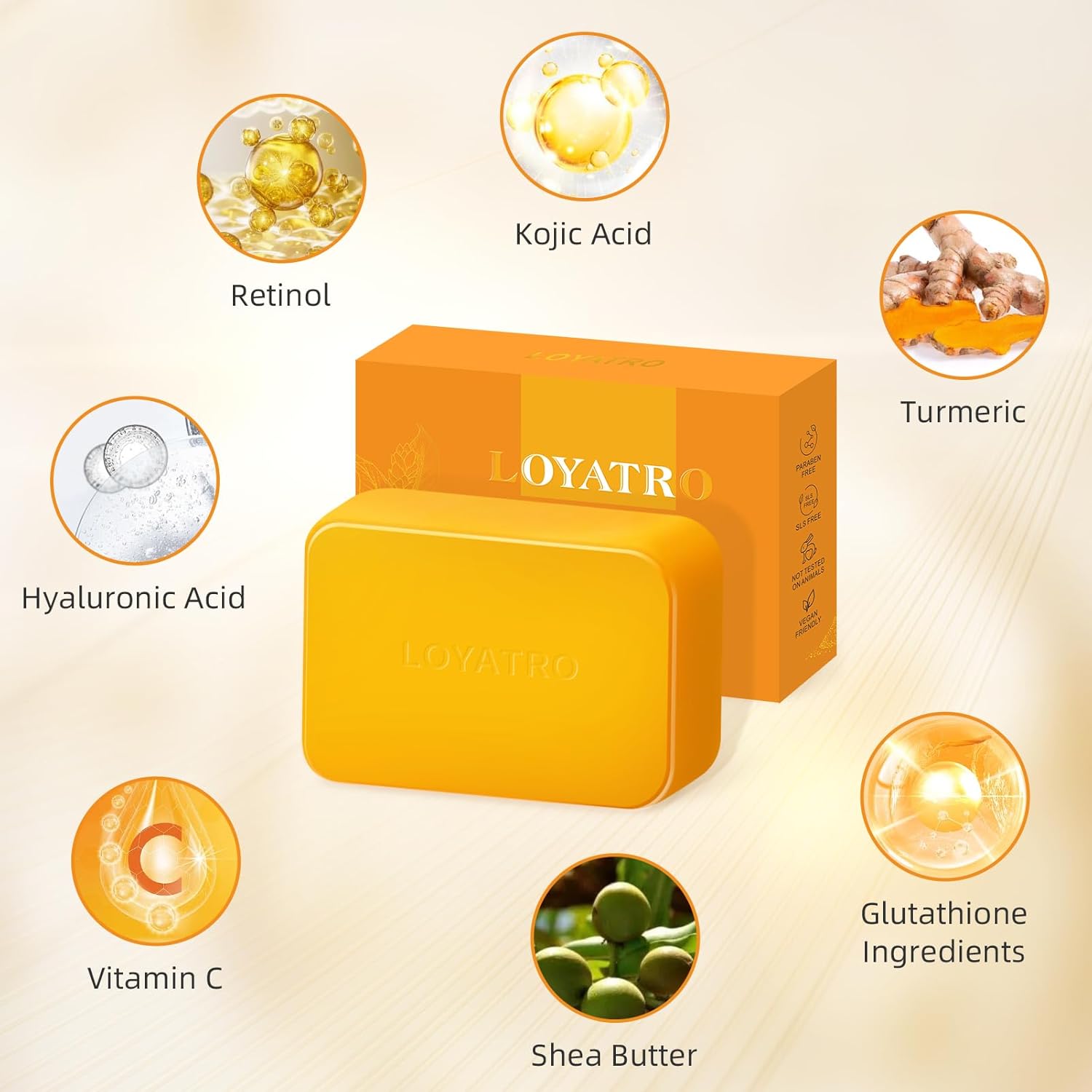Kojic Acid Turmeric Soap Bar Dark Spots for Face & Body, Deep Cleansing, Gentle Soap Sensitive Skin Formula, All Skin Types - Image 6