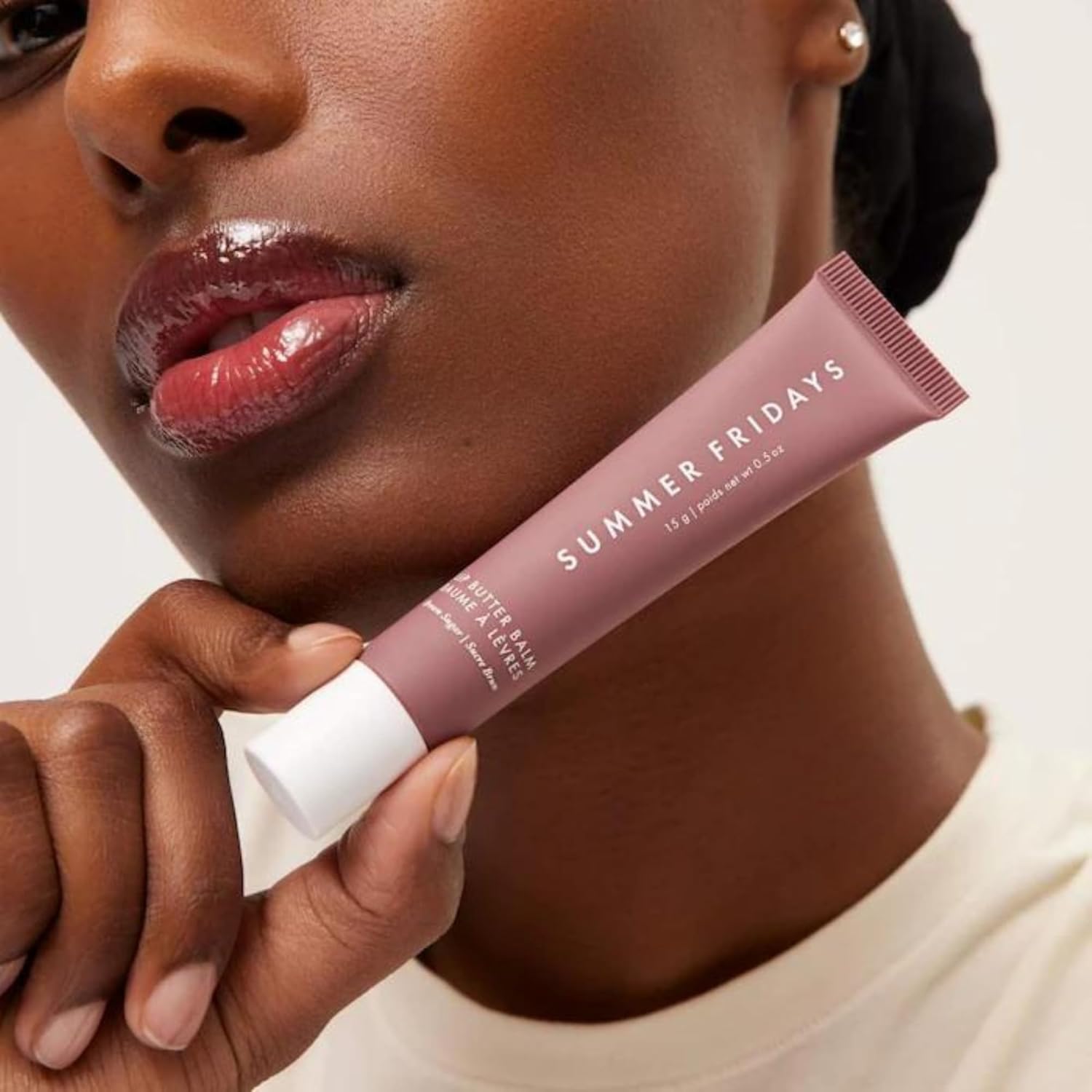 Summer Fridays Tinted Lip Butter Balm - Conditioning Vegan Lip Balm for Instant Moisture, Shine & Hydration - Sheer-Tinted, Soothing Skincare - Brown Sugar (.5 Oz) - Image 4