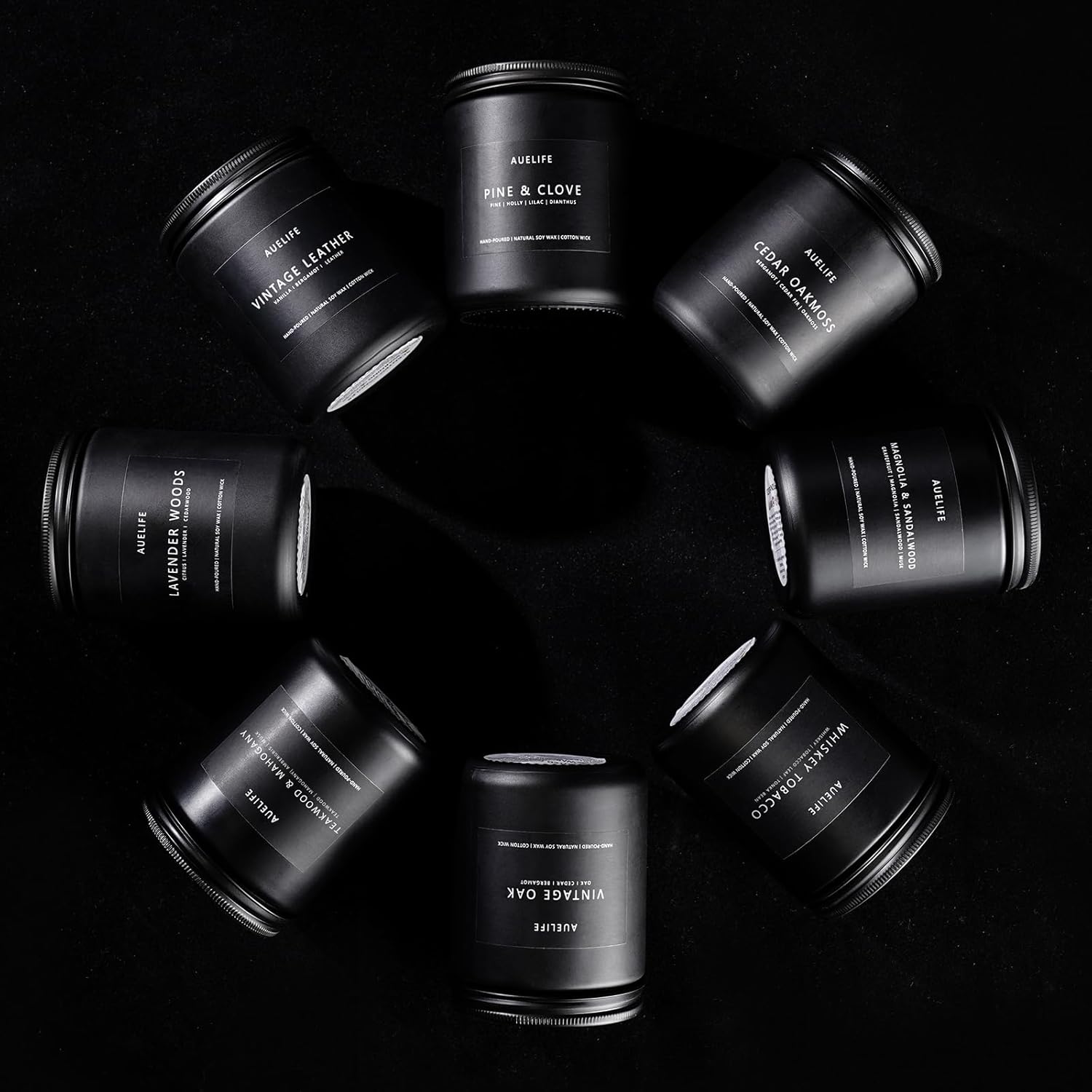 Scented Candles Set | Gifts for Father's Day - 6Pack Masculine Soy Candle for Men, Home Scented, Aromatherapy Gift for Dad- Fragrance of Smoke Vanilla/Leather/Mahogany/Tobacco/Oak/Amber - Image 5