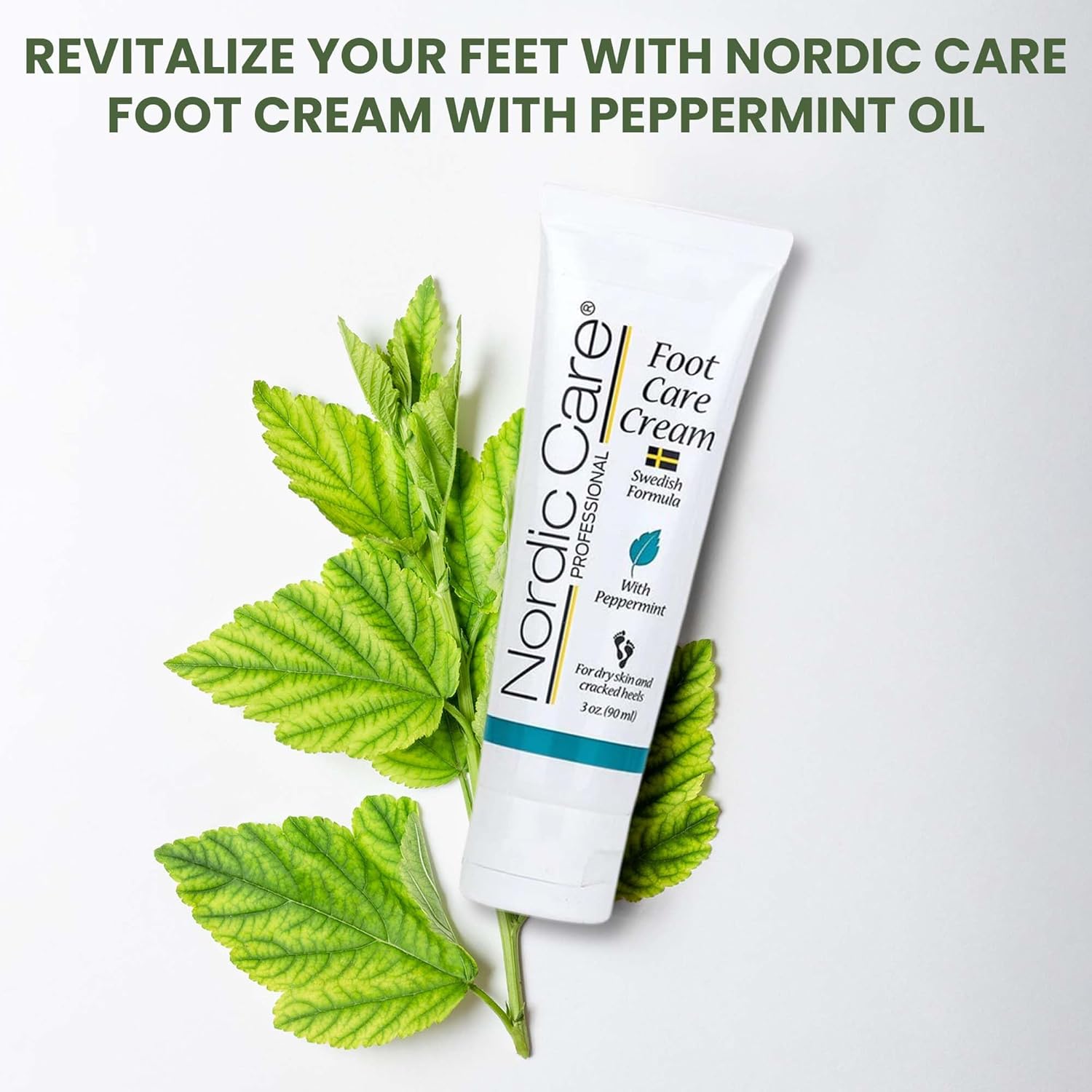 Nordic Care 6 oz Peppermint Foot Cream Intensive Repair for Dry Feet - Image 4