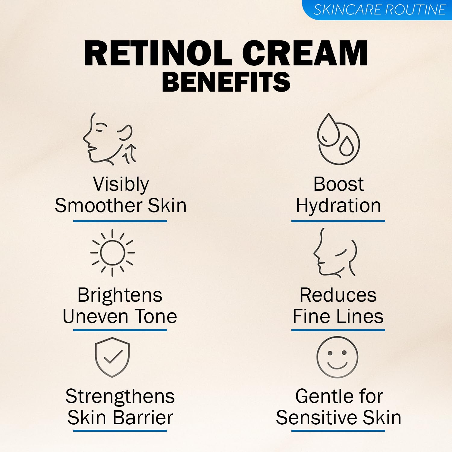 DEL SUR Retinol Face Cream 50ml Anti-Aging Night Moisturizer with Hyaluronic Acid Bakuchiol Niacinamide - Image 7