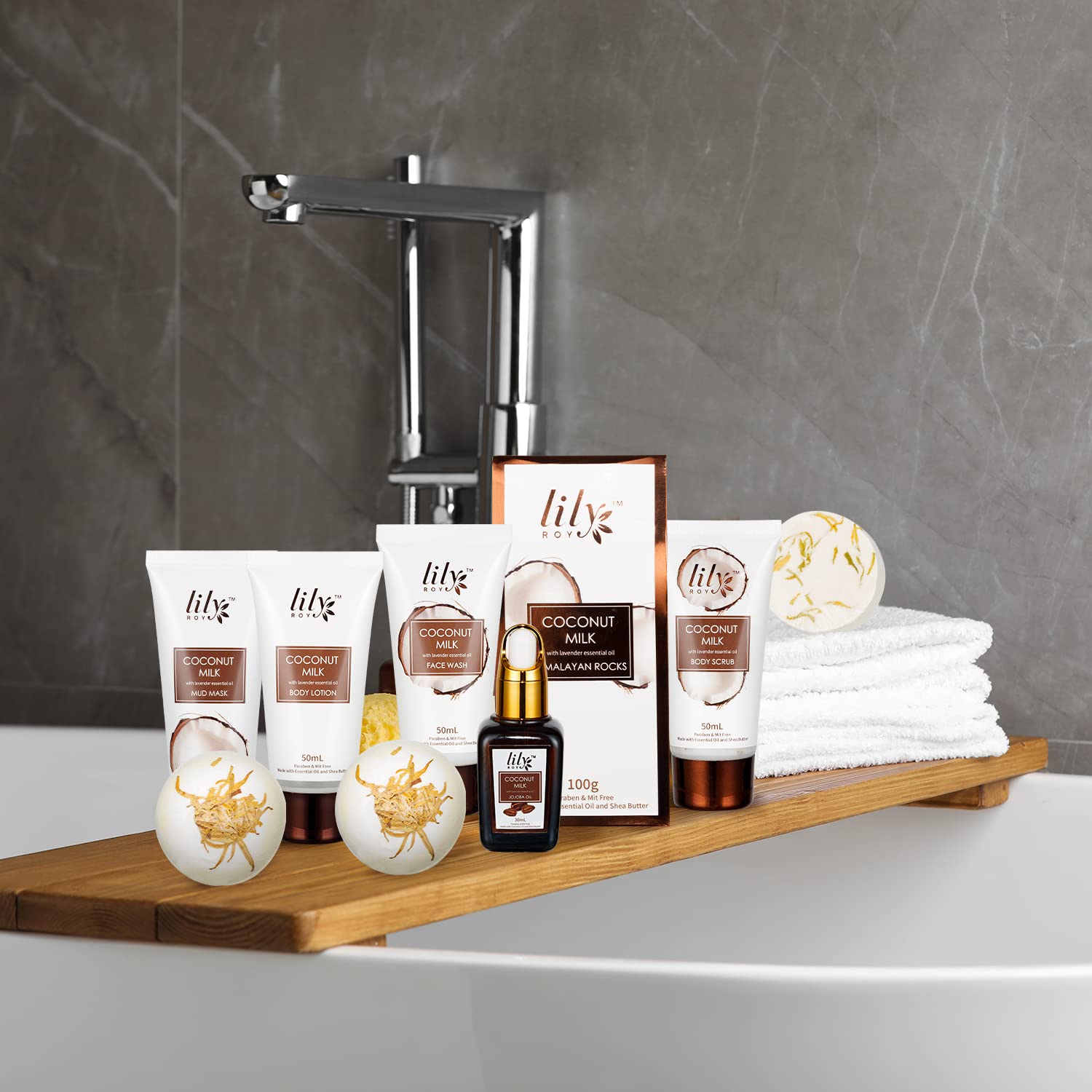 Fathers Day Gifts for Men Dad Coconut Vanilla Spa Gift Basket for Women 18 Pcs Luxury Bath & Body Set with Shower Gel | Relaxing Self Care Pampering Gifts for Her, Birthday, Christmas, Mothers Day - Image 3