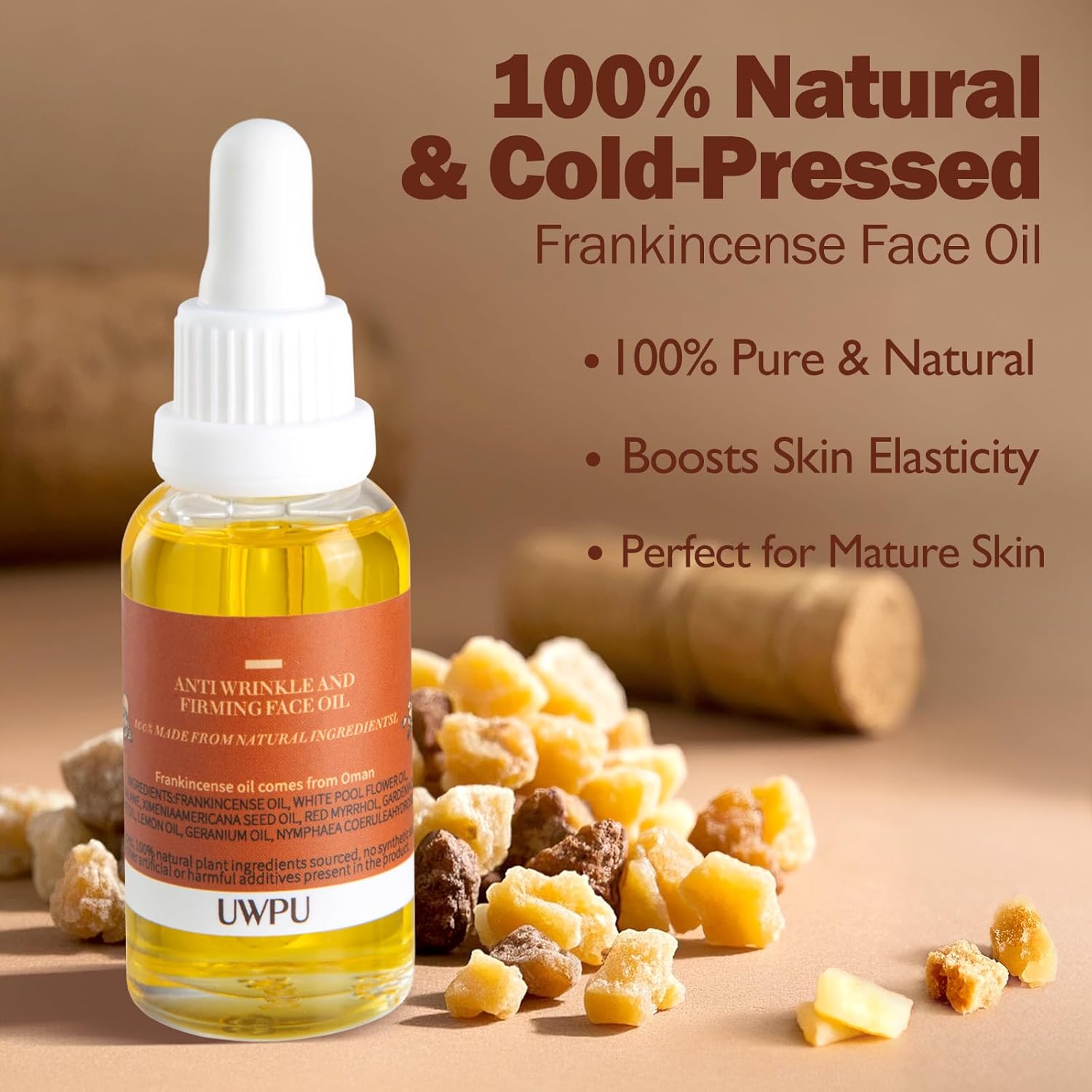 UWPU-Frankincense Oil| Frankincense Oil For Face| Reduce Wrinkles| Fine Lines & Signs of Aging| Gentle Skincare for Day & Night| cold extracted facial oil| deeply nourish& revitalize the skin - Image 2