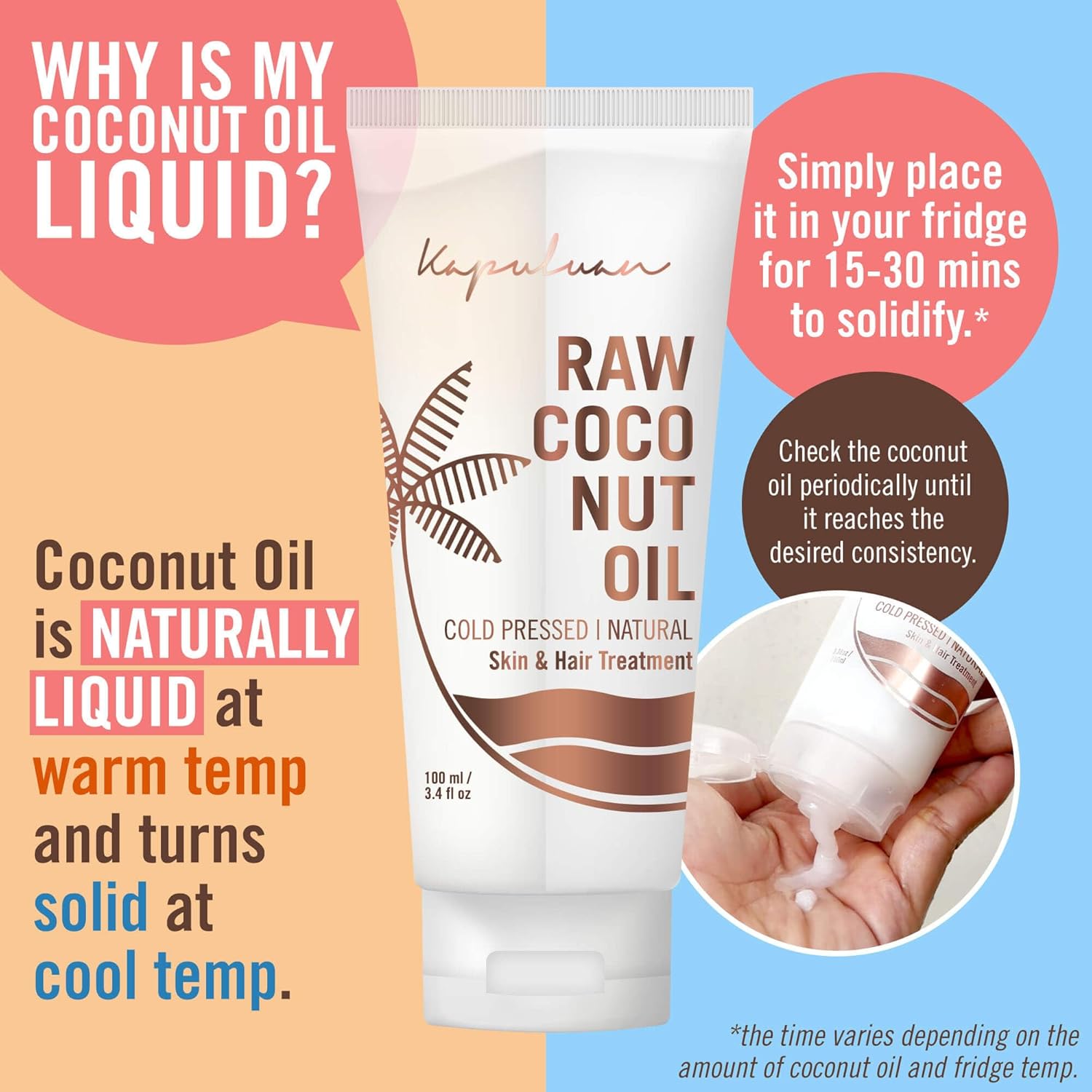 Raw Unrefined Cold Pressed Virgin Coconut Oil for Skin, Hair, Babies, Pets 200ml - Image 8
