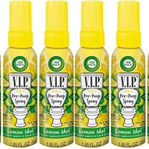 Air Wick V.I.P Toilet Perfume Spray, Lemon Idol, 1.85oz, Air Freshener 6 Pack