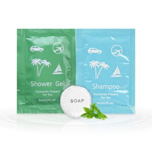 Travel Size Soap and Shampoo,Travel Size Body Wash and Shampoo Bulk 0.28fl Oz,Travel Size Shower Gel Set，Shampoo Bulk Travel Size ,Hotel Supplies Bulk Hygiene Kits for Homeless Hotel (Pack of 20)