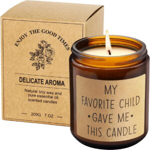 Funny Scented Candle Best Mom Dad Gifts Gag Mother's Father's Day Gift Idea from Daughter Son Kids Novelty Birthday Present for Parents Aromatherapy Candles for Men Women