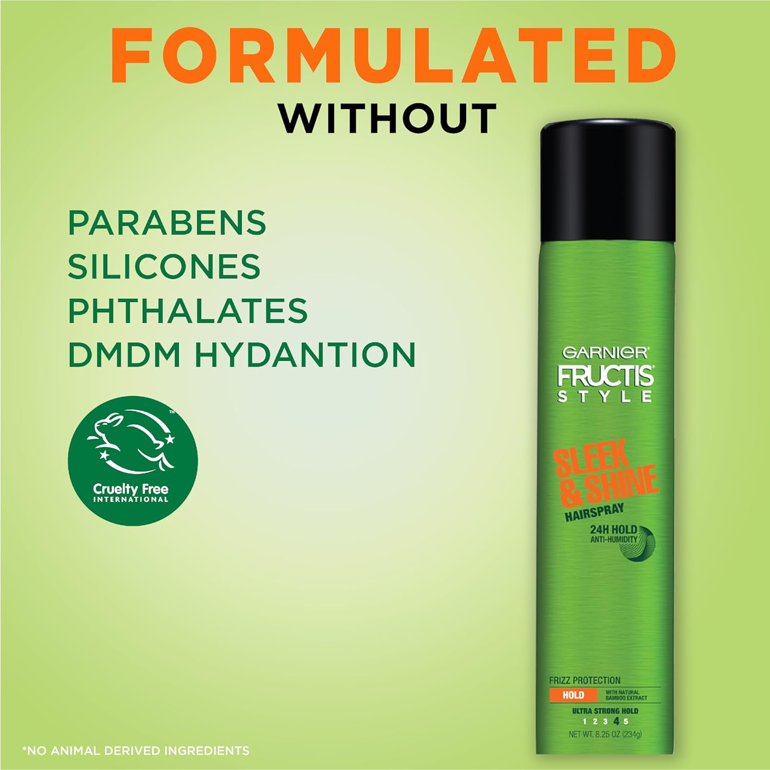 Garnier Fructis Style Sleek and Shine Anti-Humidity Hairspray, Ultra Strong Hold, Frizz Protection 8.25 Oz, 1 Count (Packaging May Vary) - Image 6