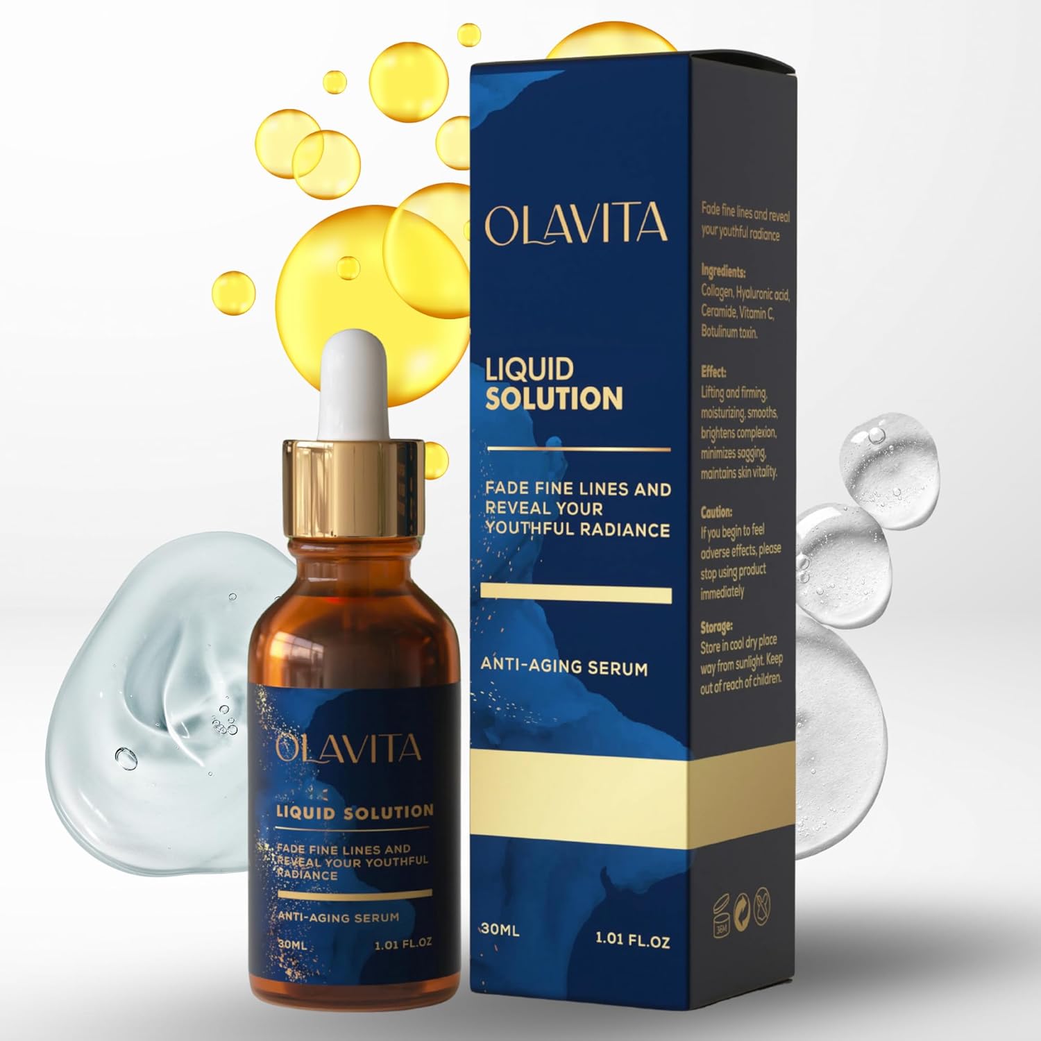 Original Olavita™ Liquid Solution Anti-Aging Face Serum – Reduces Fine Lines, Wrinkles & Dark Spots – Supports Collagen Production, Balances Oils & Improves Skin Elasticity for Radiant, Even Skin Tone - Image 7