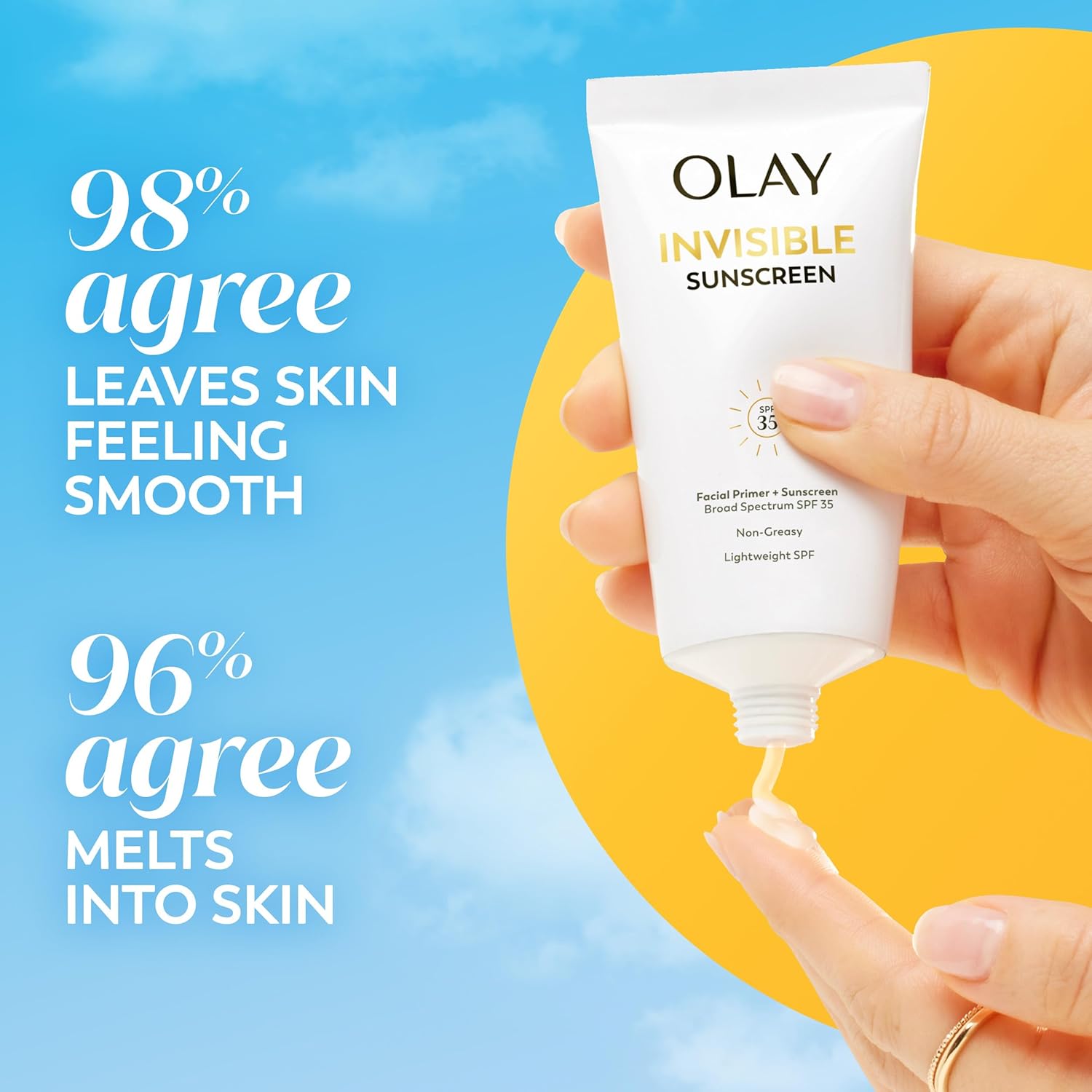 Olay Invisible SPF 35 Facial Sunscreen and Makeup Primer Fragrance-Free 1.7 Oz - Image 8