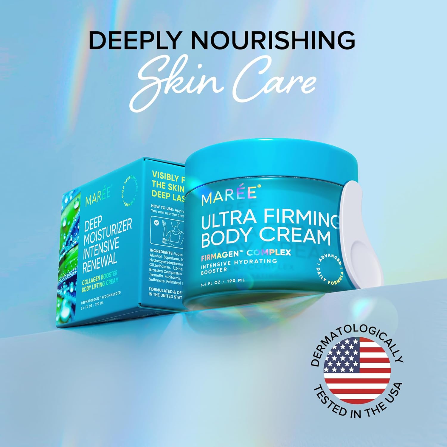 MAREE Moisturizer Body Cream - Body Moisturizer Face Cream with Hyaluronic Acid & Collagen - For Extremely Dry Skin for Women & Men - Crema Hidratante Para El Cuerpo Skin Care Moisturizing - 6.4 Fl Oz - Image 7