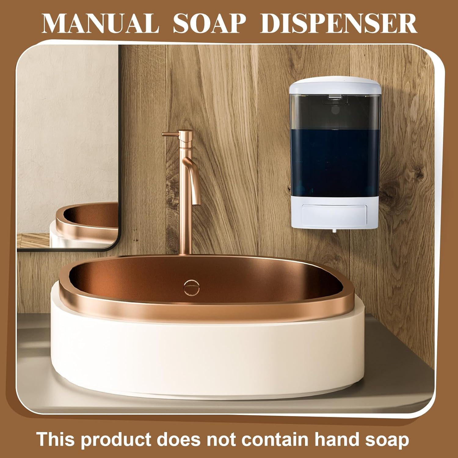 Hushee Wall Manual Soap Dispenser 33. 8oz/1000ml Plastic Refillable Hand Soap Dispenser Household Commercial for Liquid Containers Kitchen Hotel Restaurant Bathroom Shower Shampoo Gel(Black) - Image 6