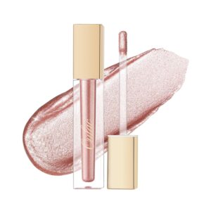 Oulac Pink Nude Metallic Shine Lipstick for Women, Dual Use for Lips & Eyeshadow, Long Lasting Lip Gloss, Metallic Matte High Impact Lip Color No Transfer Vegan Formula, 4.5ml, MD01