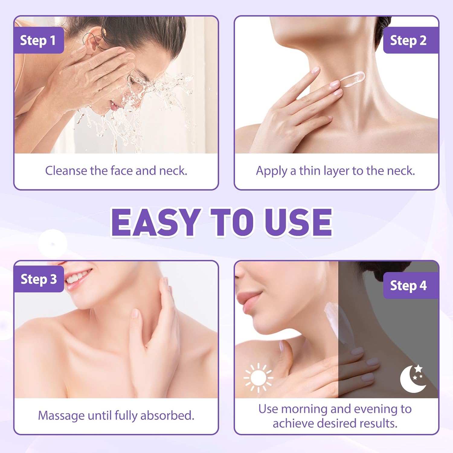 2 Pack Retinol Neck Firming Cream for Tightening and Anti-Aging, 1.7 oz Each - Image 7