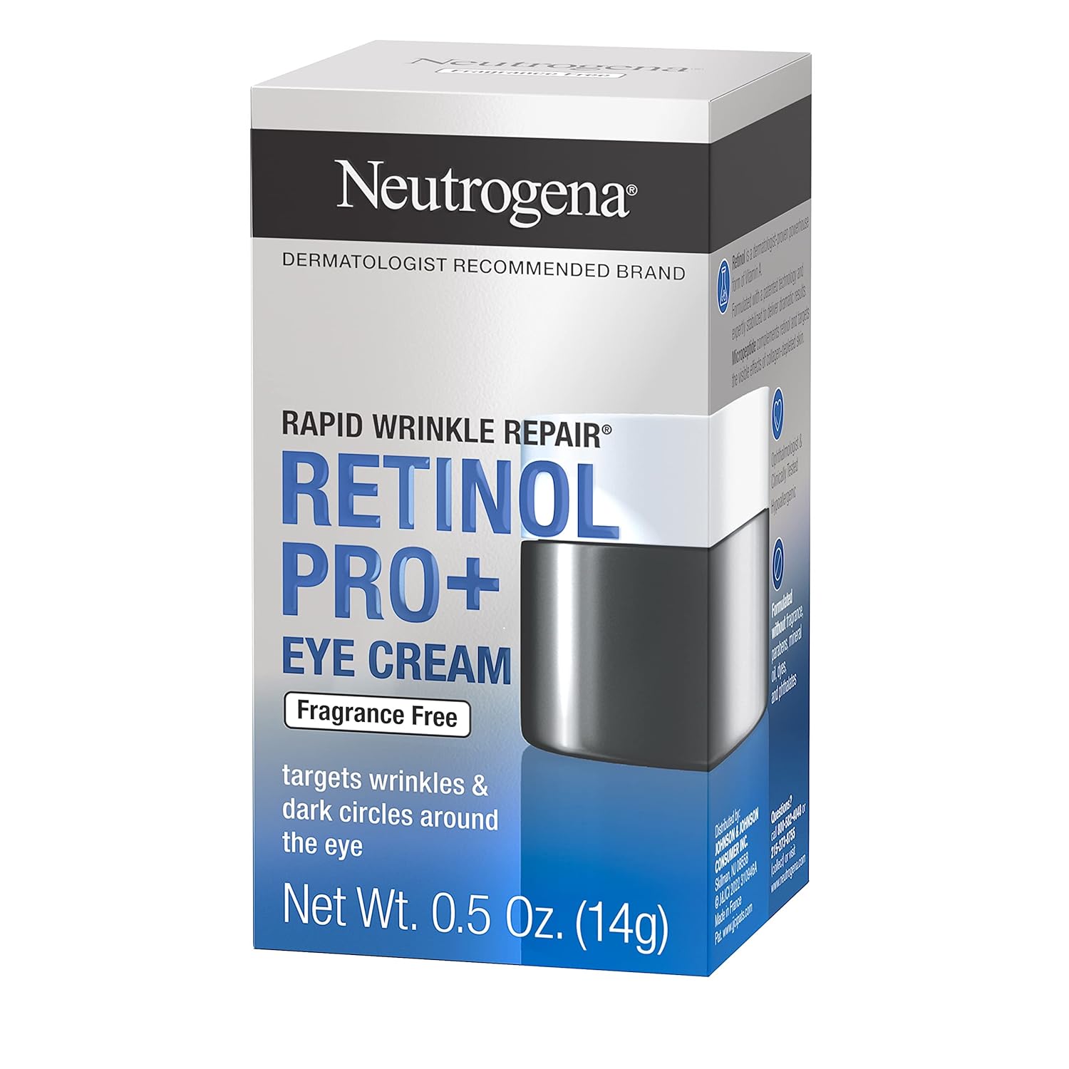 Neutrogena Rapid Wrinkle Repair Retinol Pro+ Anti-Wrinkle Eye Cream, Targeted Eye Cream for Wrinkles & Dark Circles, Formulated without Fragrance, Dyes, Phthalates, and Parabens, 0.5 oz - Image 16