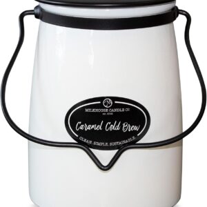 Milkhouse Candle Company, Caramel Cold Brew, Creamery Collection, Scented Soy Candle: Butter Jar Candle, 22-Ounce