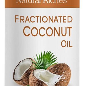 Natural Riches Fractionated Coconut Oil for moisturizing skin. Skin Softener and conditioner Lube Light Nourishing Oil Healthy Skin lip gloss & Hair care - 16 fl oz.