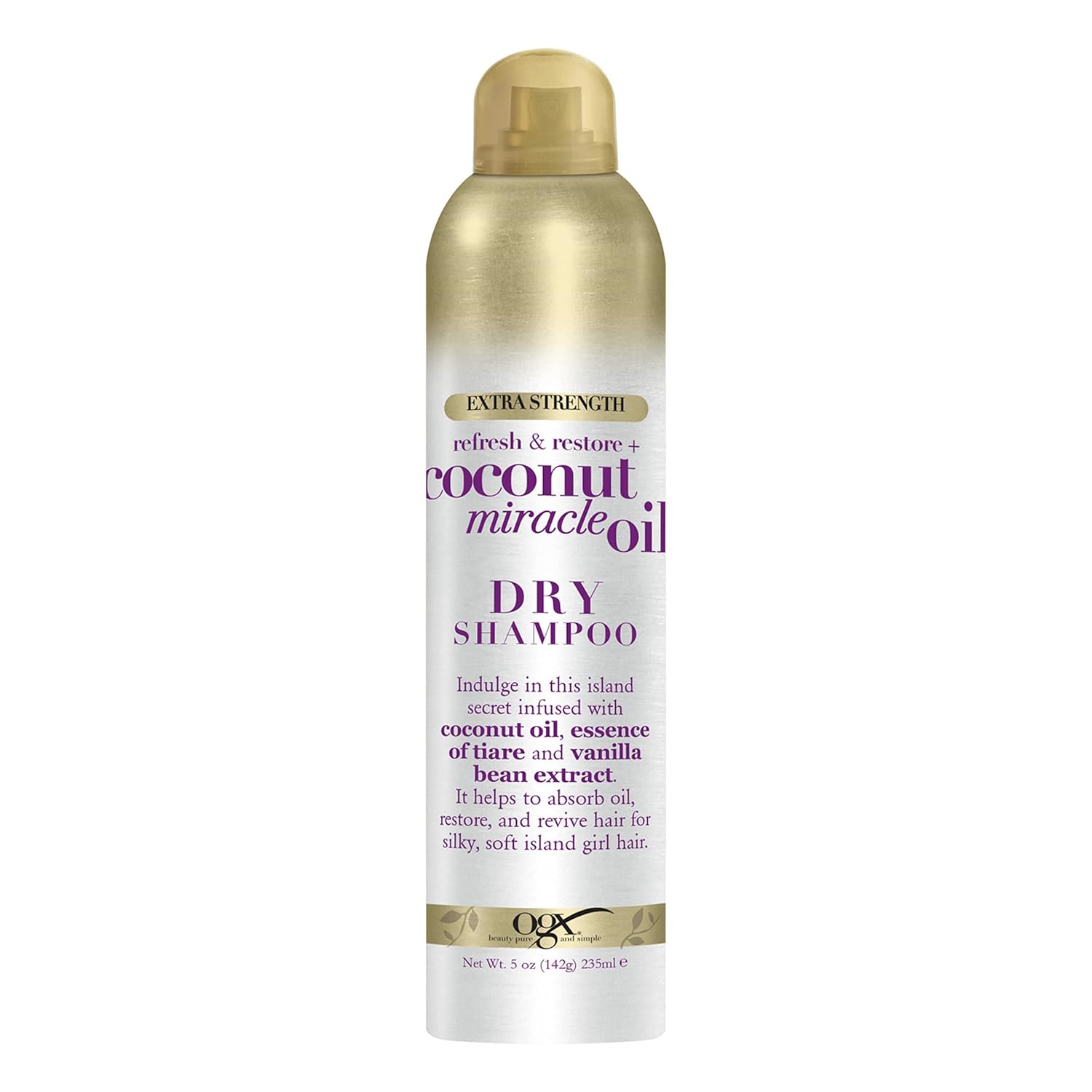 OGX Extra Strength Refresh Restore + Dry Shampoo, Coconut Miracle Oil, 5 Ounce