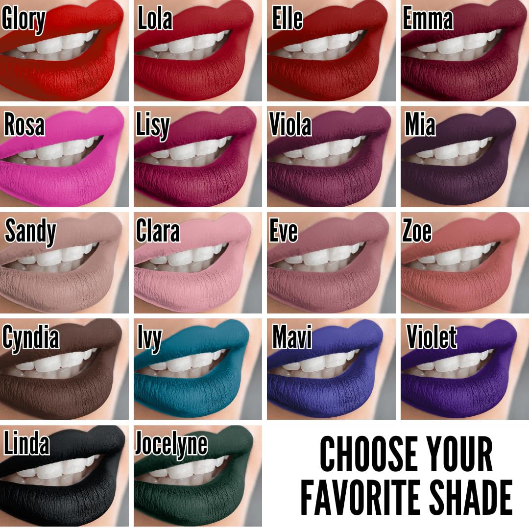 Mynena Dark Green Lip Stain Long-Lasting Waterproof | Lightweight Comfortable Non-Drying | High Pigment Intense Color Liquid Matte Lipstick | Paraben-Free Talc-Free Vegan & Cruelty-Free | Jocelyne - Image 6