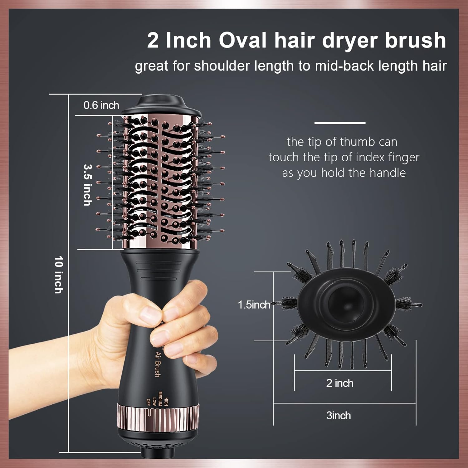 Portable Travel Mini Hair Dryer Brush Automatic Dual Voltage for Women and Kids - Image 7