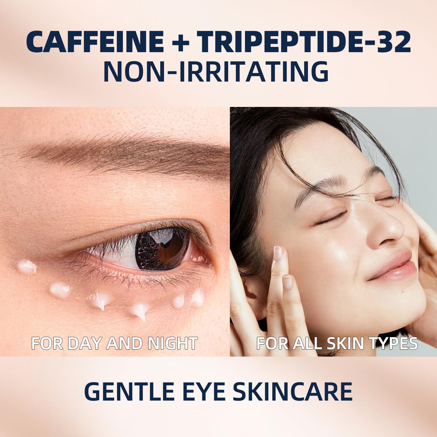 Under Eye Cream For Dark Circles, Puffiness and Wrinkles, Hyaluronic Acid + Peptide + Caffeine Eye Cream Anti Aging, Hydrating Eye Care, 20ml/0.67 fl oz - Image 6