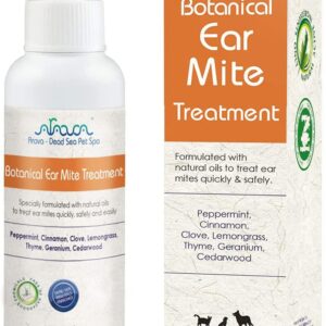 Arava Natural Ear Mite Treatment for Cats and Dogs - Effective Ear Cleaning Drops for Cat and Dog Ear Mites and Prevent Infections - NOT for Cats Under 13 LBS & Puppies Under 9 Months