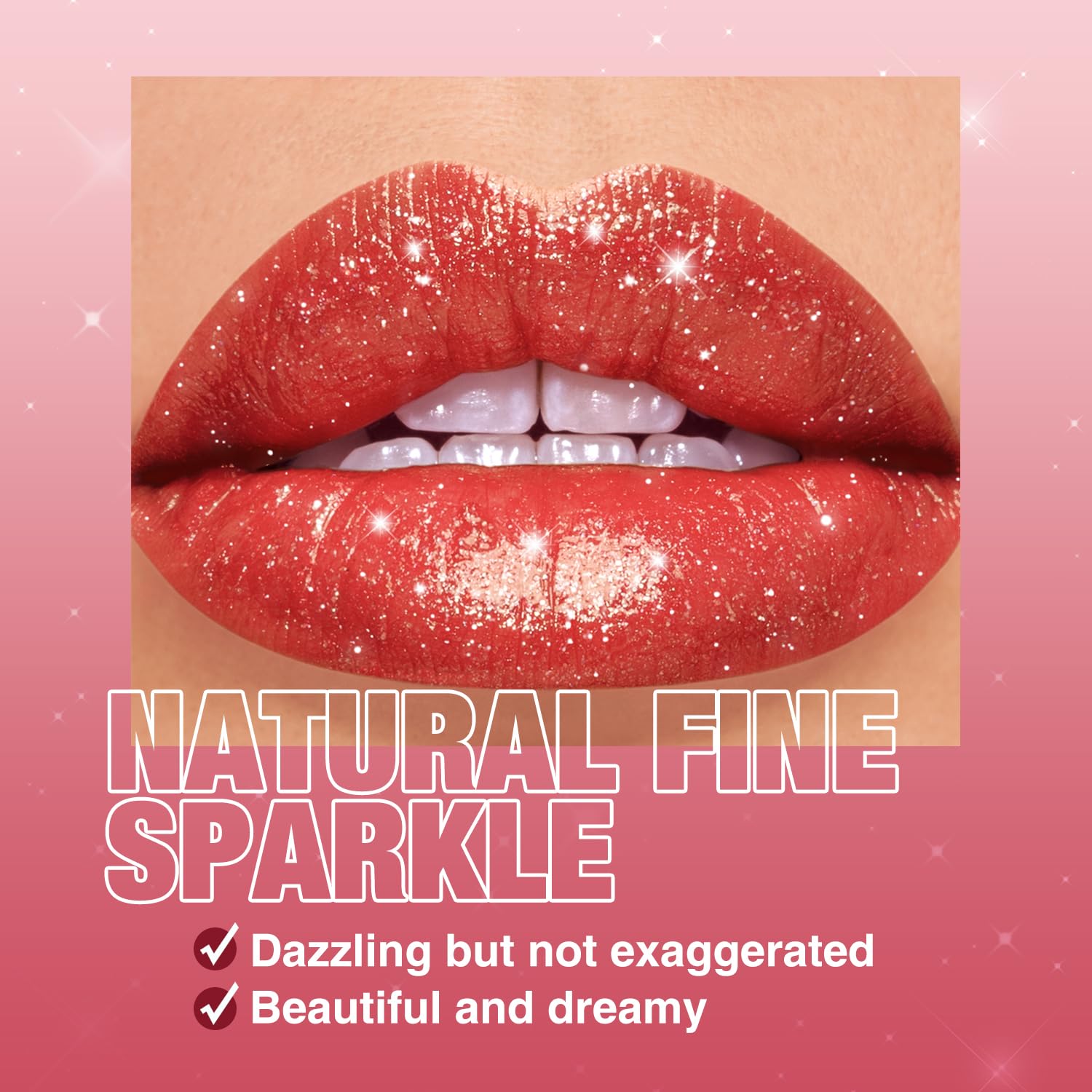 Jolilab Sparkling Lip Gloss, Long Lasting Waterproof Moisturizer Lip Balm Glitter Shimmer Metallic Lipstick, Diamond Shiny Bold Glow Goth Lipstick for Women Girls, Non-sticky (1, 07#) - Image 6