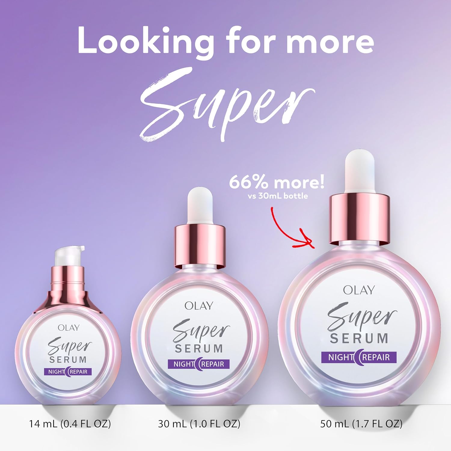 Olay Super Serum Night Repair, Fragrance-Free - Niacinamide, Peptide, Salicylic & Lactic Acid, Glycerin β- 5-in-1 Skin Care Benefits - Hydrating, Evens Tone, Reduces Dark Spots, Anti-Aging, 1.0 Oz - Image 9