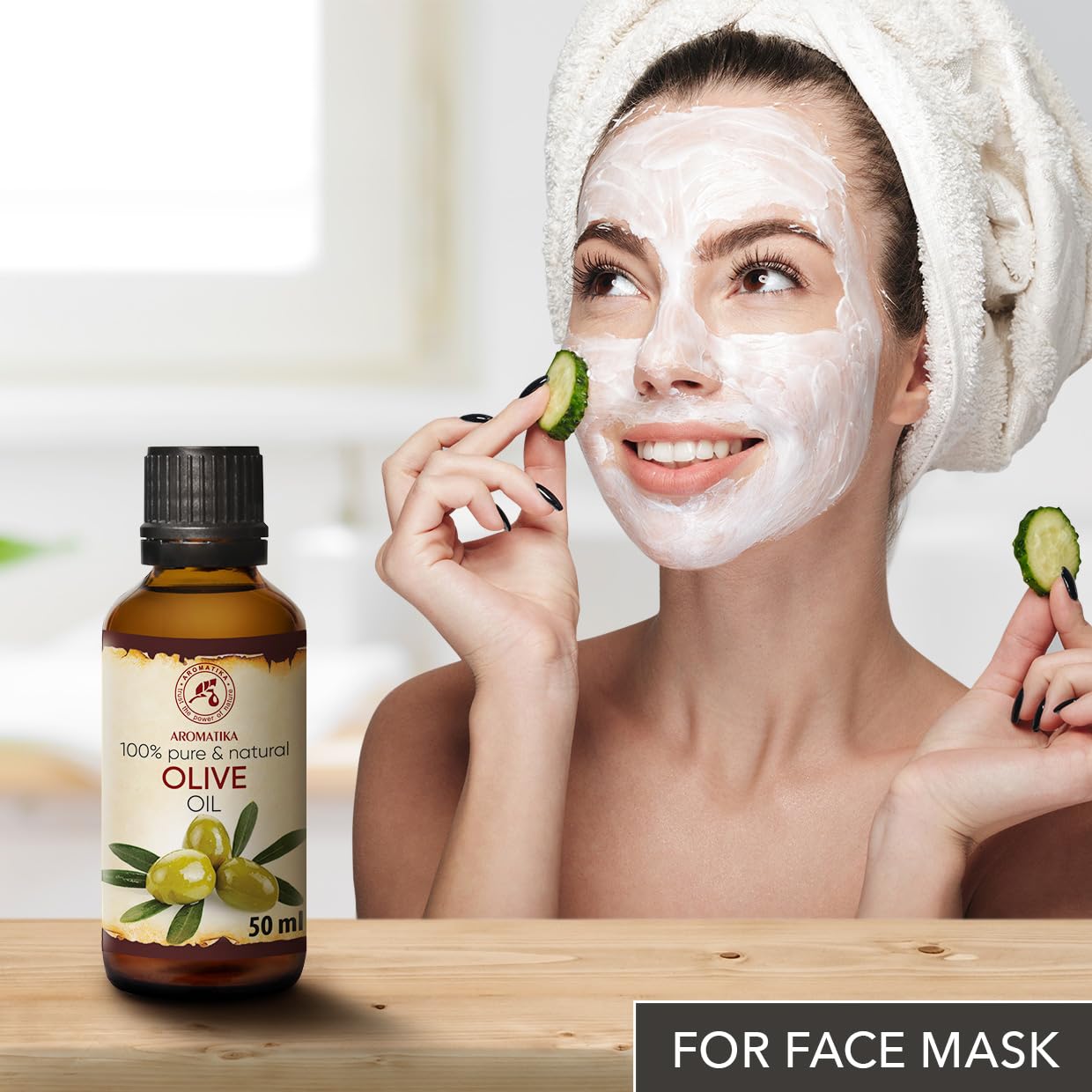 Olive Oil Extra Virgin 1.7 Fl Oz - 100% Pure Unrefined - Best for Hair - Skin - Nails - Lips - Face - Body - Scalp - Great for Beauty - Massage Oil Base - Spa - Olive Oil Cold Pressed - Glass Bottle - Image 4