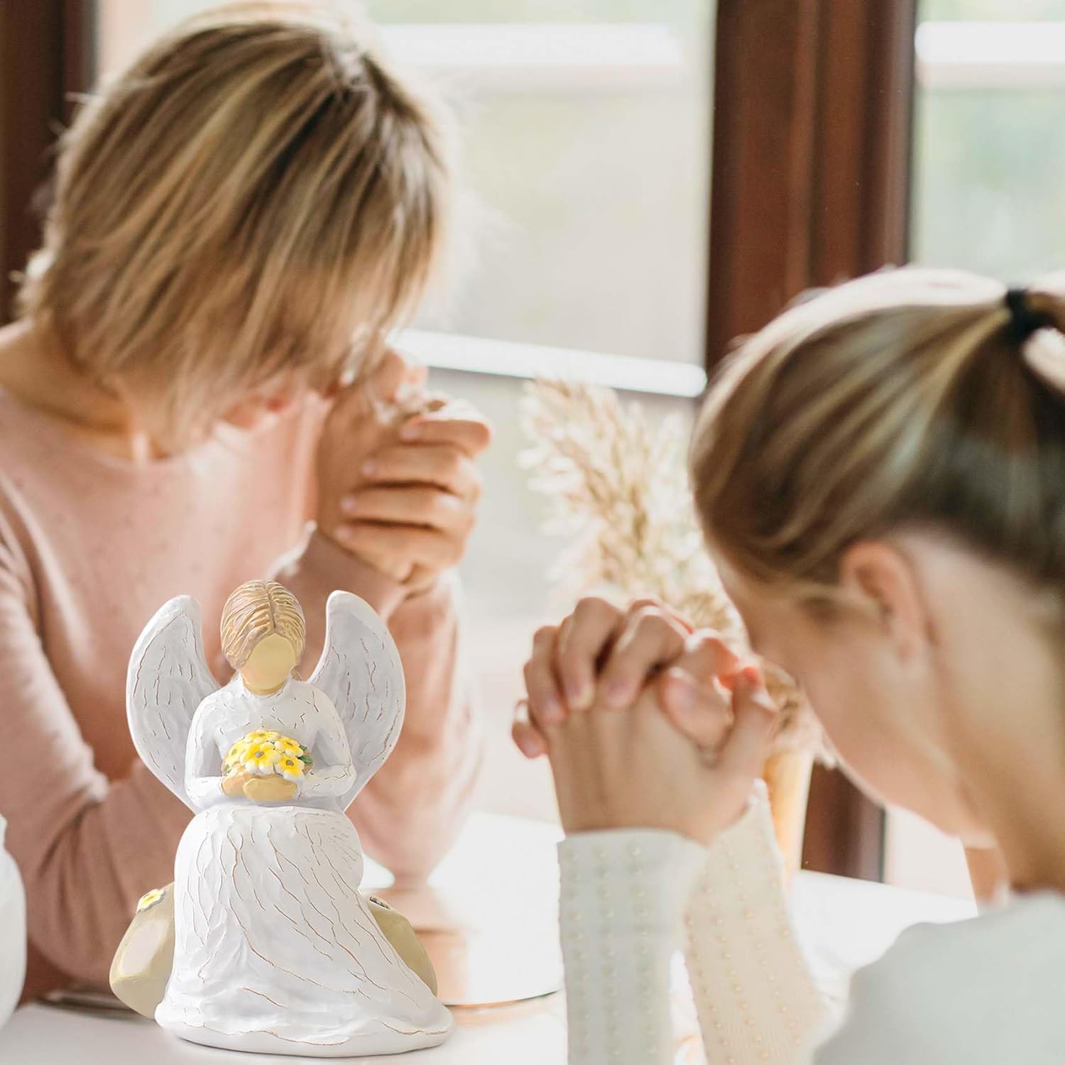 Guardian Angel Statues and Figurines, Praying Angel Figurines for Women, Resin Angeles Decorativos Hand-Painted Collectible Sculpture, Ornaments Mom Birthday Gifts - Image 6