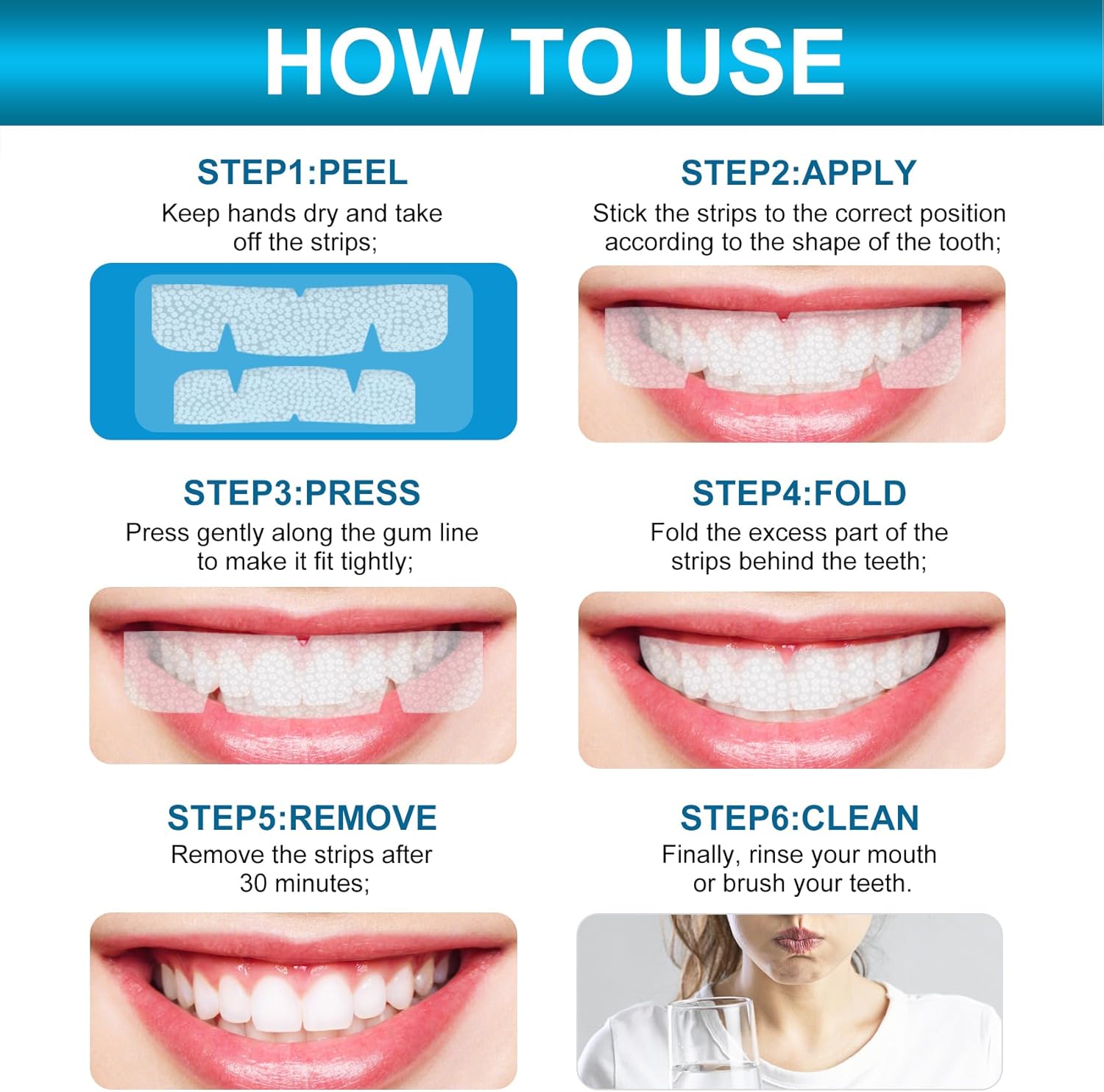 Enamel Safe Teeth Whitening Strips Kit for Sensitive Teeth 14 Treatments 28 Strips - Image 5