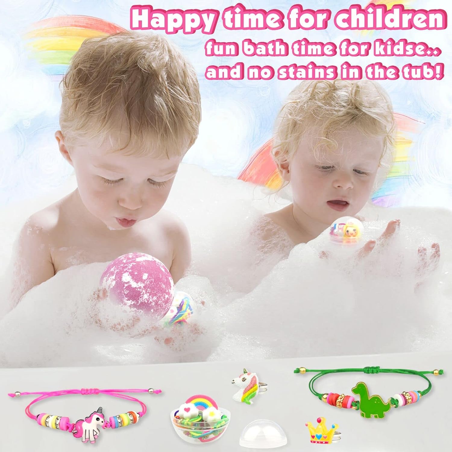Surprise Inside Bath Bombs for Kids 6 Large Organic Bubble Bombs with Toys Age 4-9 - Image 5