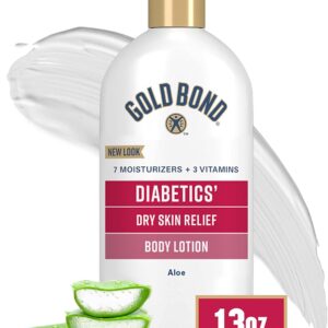 Gold Bond Diabetics' Dry Skin Relief Body Lotion, 13 oz., with Aloe to Moisturize & Soothe