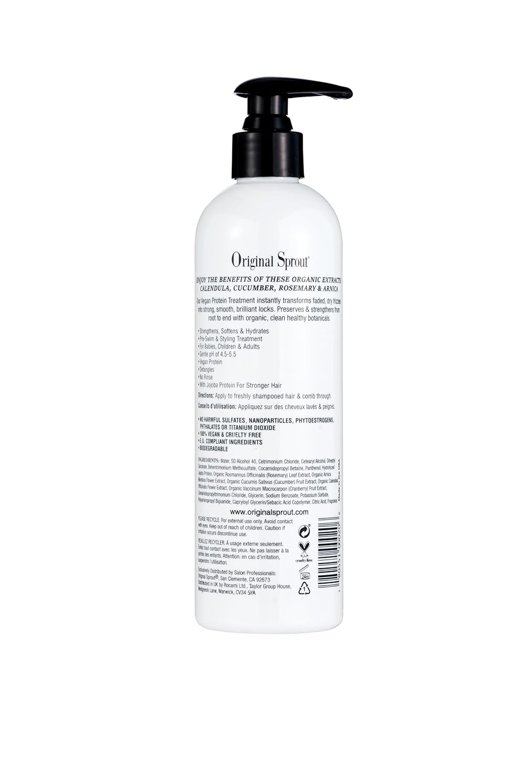 Original Sprout Leave-In Conditioner, Lightweight Moisturizing Conditioner for Dry & Damaged Hair, Detangles, Tames Frizz & Adds Shine, Vegan, Sulfate Free, Safe for Kids & Adults, 12 fl oz - Image 9