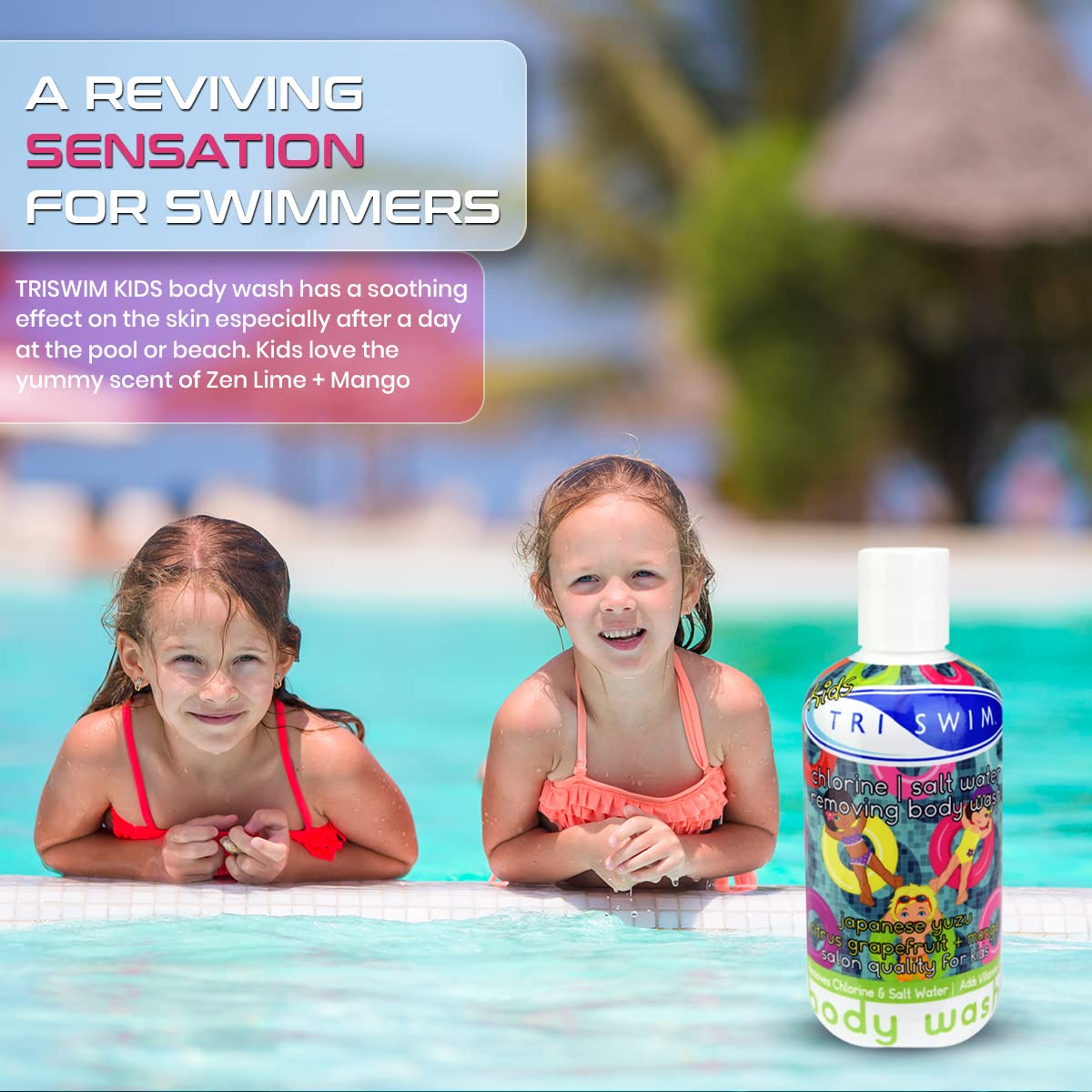TRISWIM Chlorine Removal Body Wash 8.5oz | Removes Chlorine, Bromine, Hard Water Minerals & Saltwater | Hydrates & Restores Skin | Zen Lime + Mango Scent - Image 5