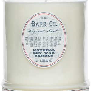 Barr-Co. Original Scent Glass Tumbler Candle, Creamy Vanilla Scent, 120-Hour Long Burning Soy Wax Candle, Scented Candles for Home, Bathroom & Office, 20 oz